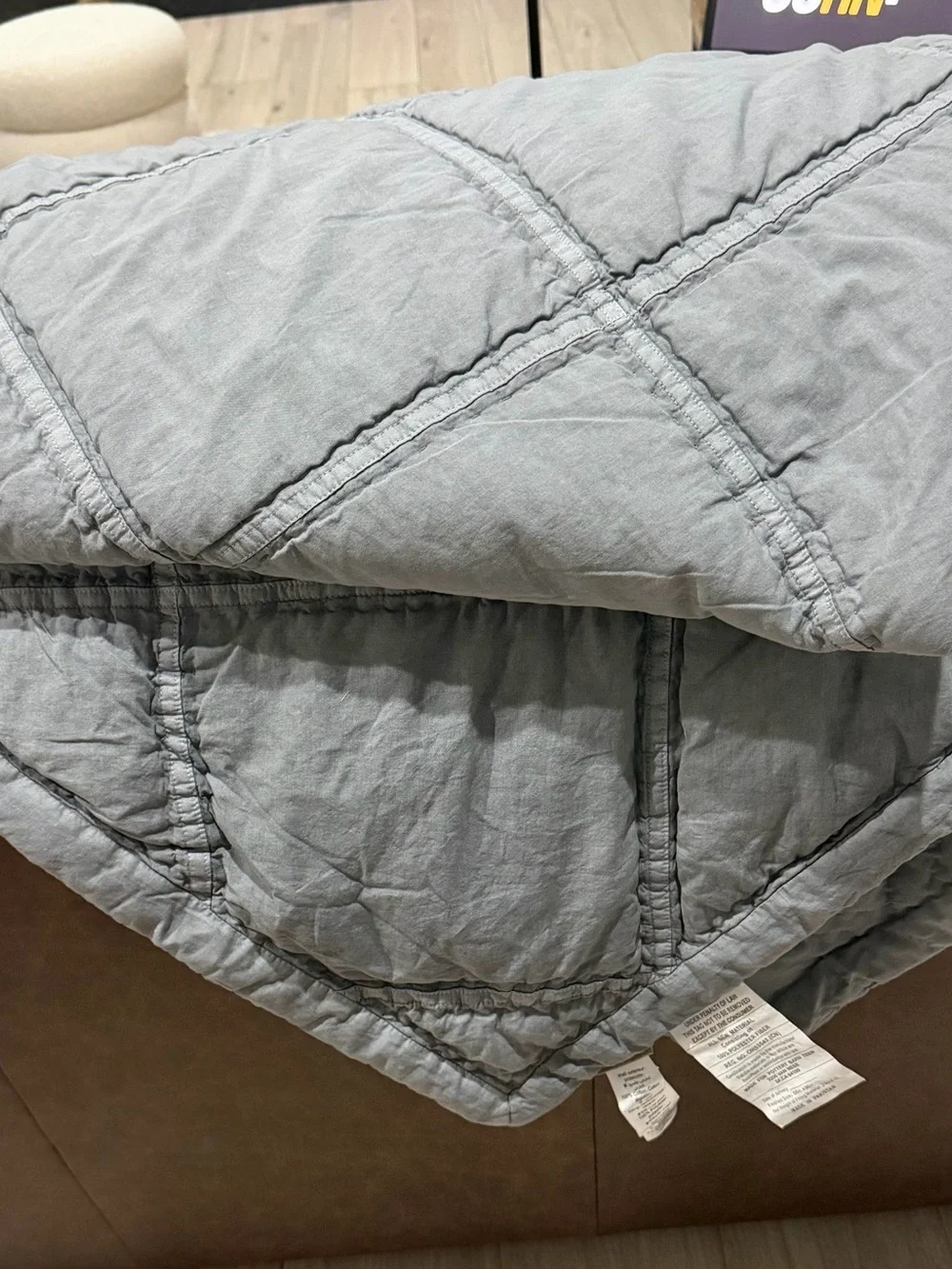 Pottery Barn Teen gray twin XL comforter